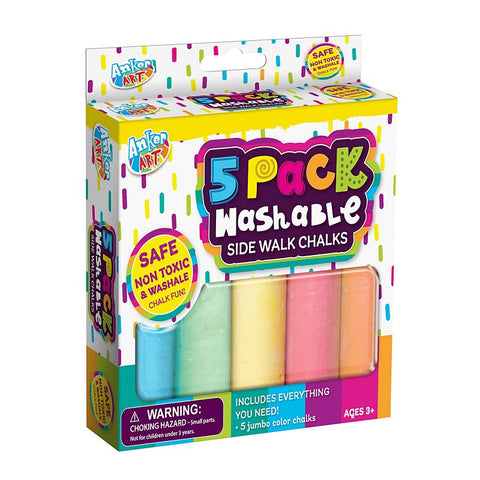 5 Pack Washable Sidewalk Chalk - Teich Toys & Gifts