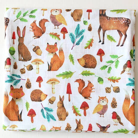 Muslin Swaddle Blanket - Woodland - Teich Toys & Gifts