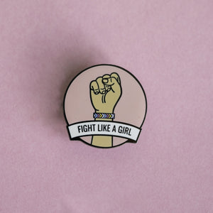 Fight Like a Girl Enamel Pin