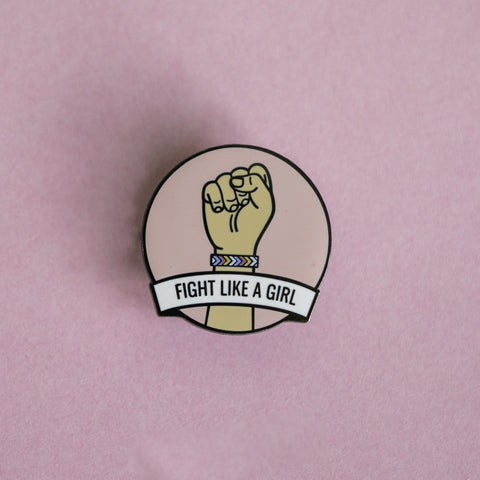 Fight Like a Girl Enamel Pin