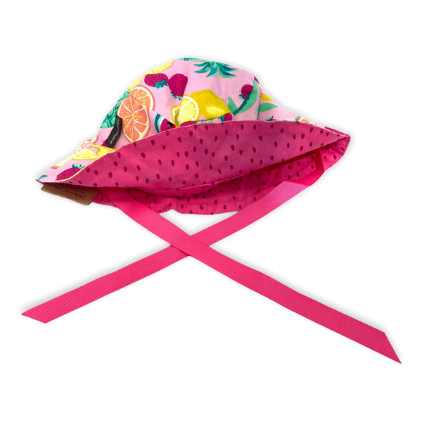 Reversible Sun Hat, Fruit Salad (Pink) - Teich Toys & Gifts