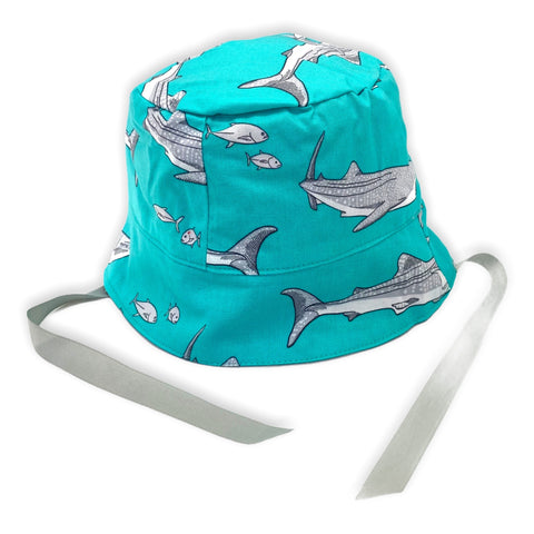 Reversible Sun Hat, Sharks - Teich Toys & Gifts