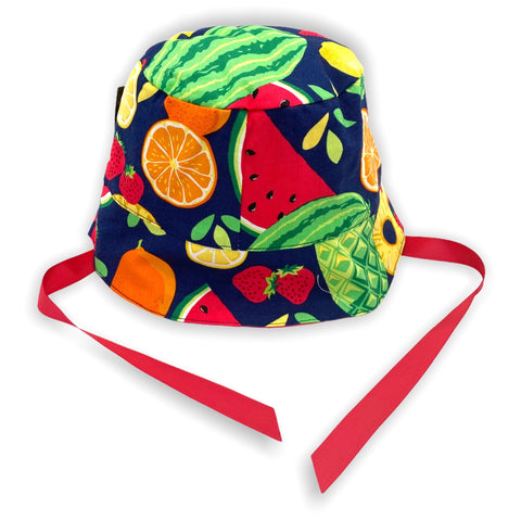 Reversible Sun Hat, Fruit Salad (Navy) - Teich Toys & Gifts